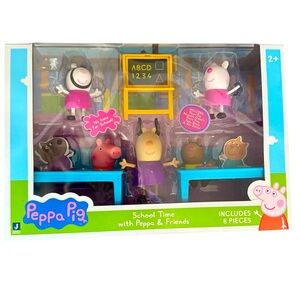 Peppa Pig School Time Figure Playset, 8 Pieces, New in box.